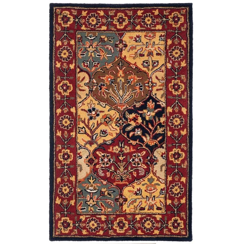 Elegant Heritage Multicolor Navy Wool 3' x 5' Area Rug