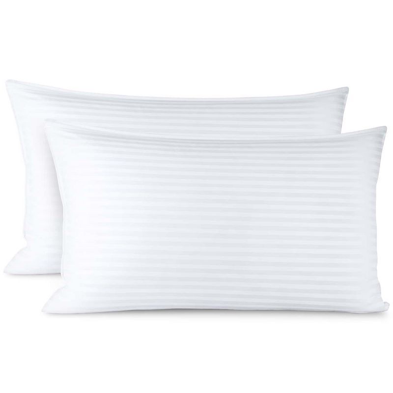 Nestl Set of 2 White Down Alternative Pillows with Cotton Cover