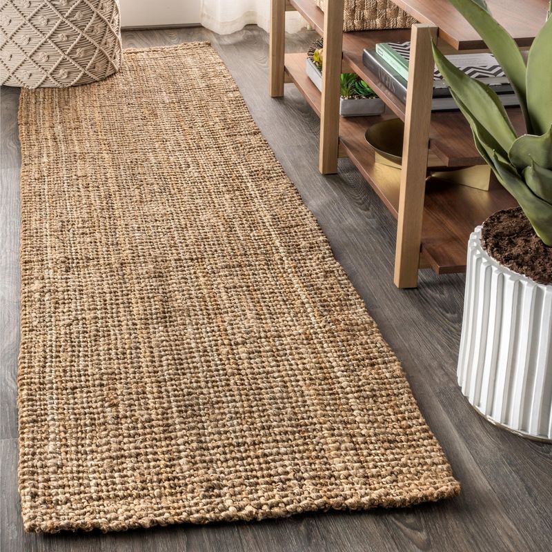 Natural Jute Handwoven Reversible Runner Rug