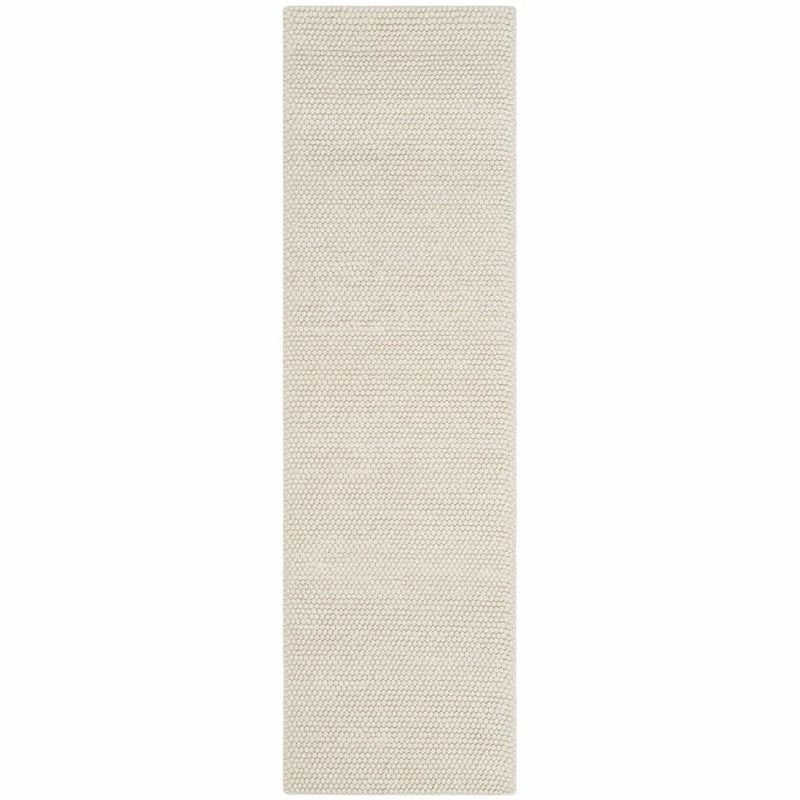 Ivory Hand-Tufted Wool Runner Rug, 2'3" x 8'