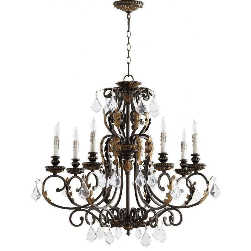 Rio Salado 8-Light Toasted Sienna Mystic Silver Chandelier