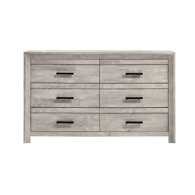 White Farmhouse 6-Drawer Dresser with Soft Close and Felt Lined Drawers