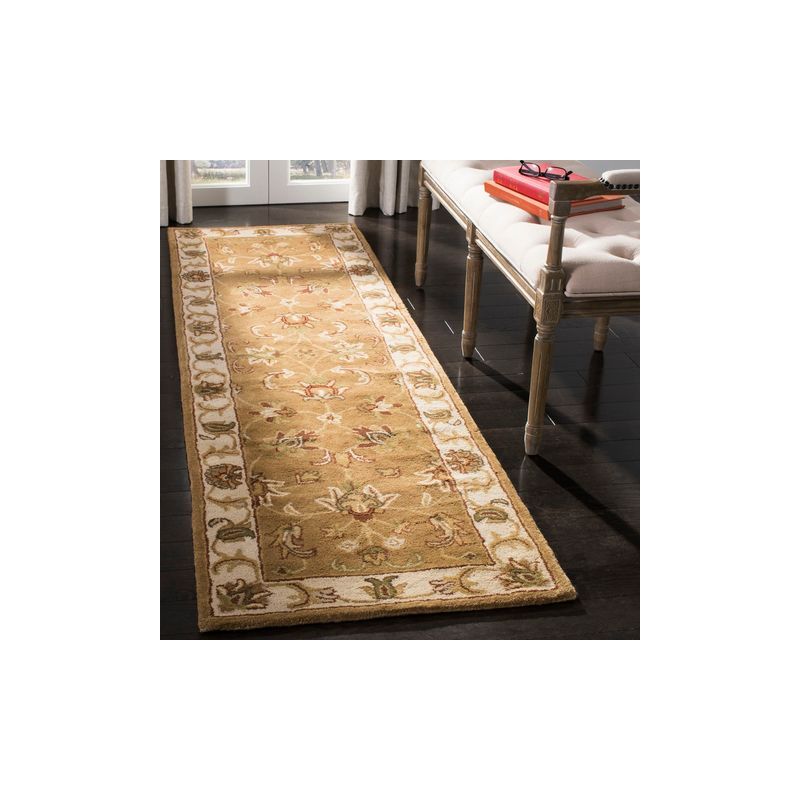 Elegant Ivory Hand-Tufted Wool Rectangular Area Rug, 2'3" x 4'