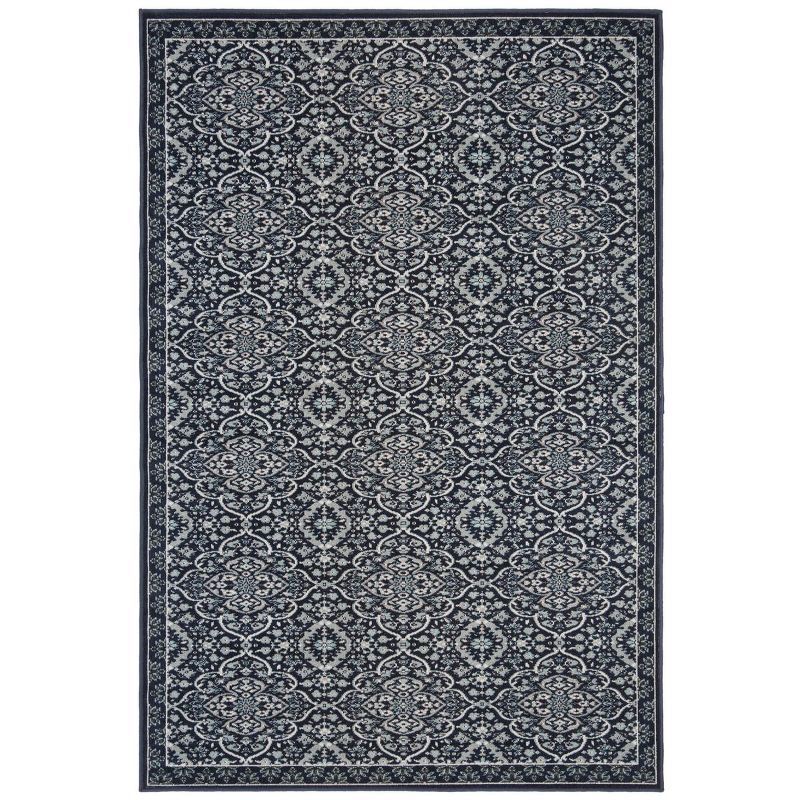 Ivory Medallion 4' x 6' Easy-Care Synthetic Area Rug