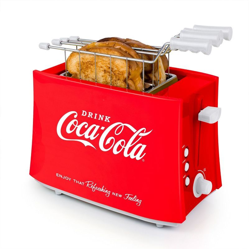 Coca-Cola Red 4-Slice Wide Slot Grilled Cheese Toaster