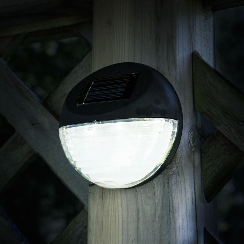 Nature Spring Black Solar Powered LED Wall Lights - Set of 4