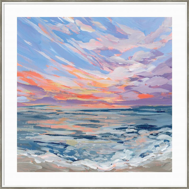 Virginia Coastal Sunset Acrylic Canvas with Hardwood Frame