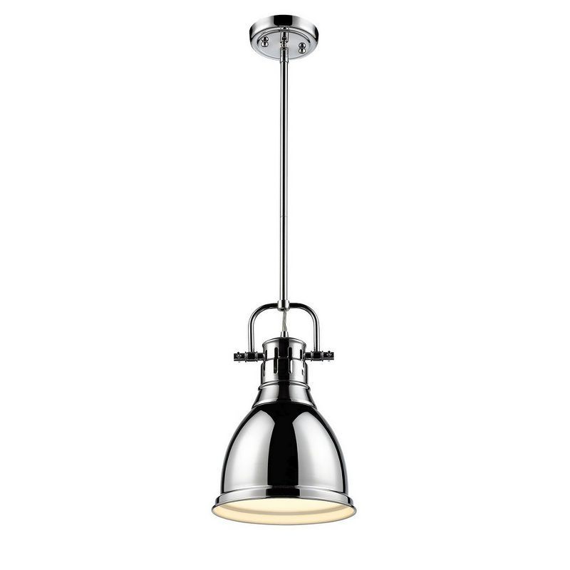 Duncan Chrome Mini Pendant Light with Vintage Industrial Style