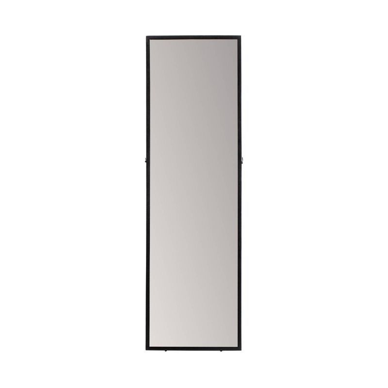 Carmen Black Frameless Freestanding Full Length Mirror, 60x18