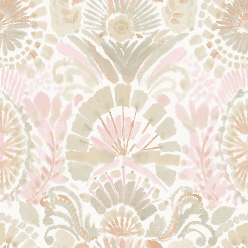 Wandering Rose Multicolor Damask Peel and Stick Wallpaper