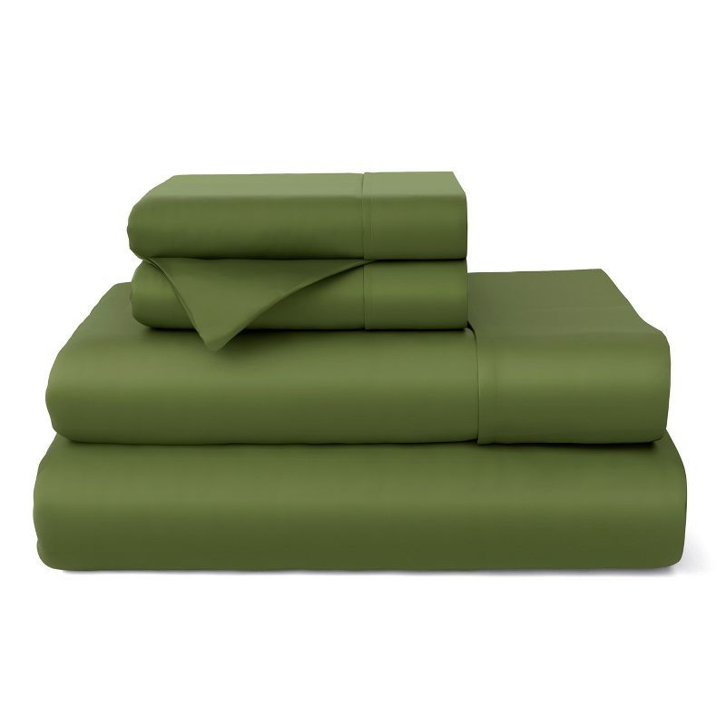 Sage Green Bamboo Rayon Queen Bed Sheet Set