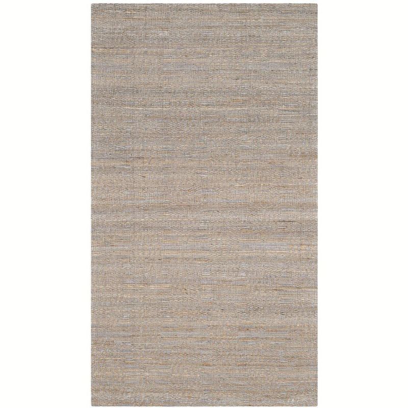 Gray Geometric Flat Woven Cotton 4' x 6' Area Rug