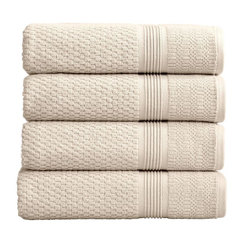 Oatmeal Cotton Waffle Weave Quick Dry Bath Towel Set