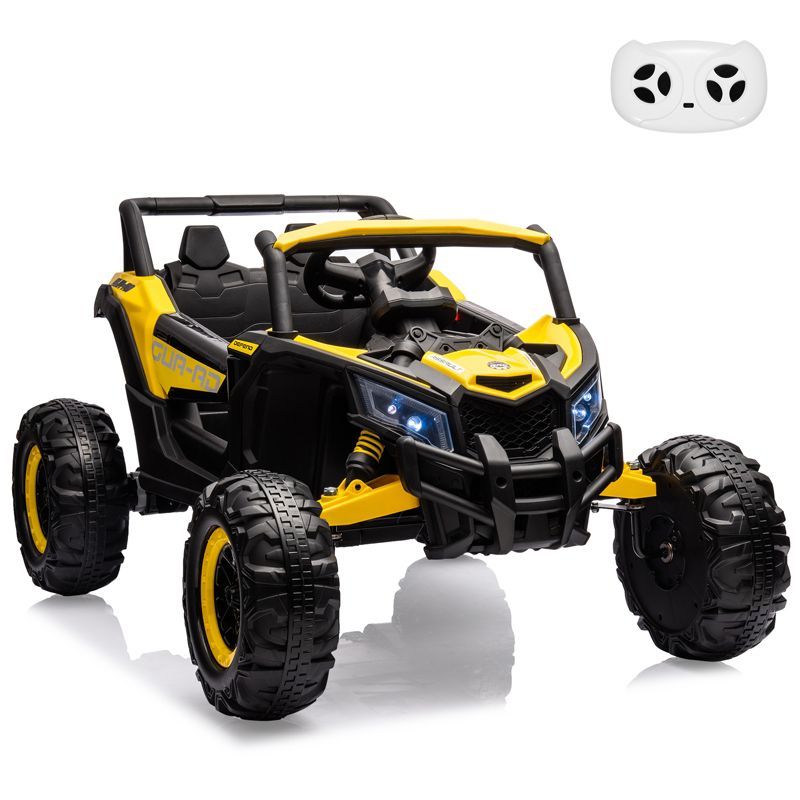 Yellow 24V Battery Powered Ride-On UTV Car with Remote Control