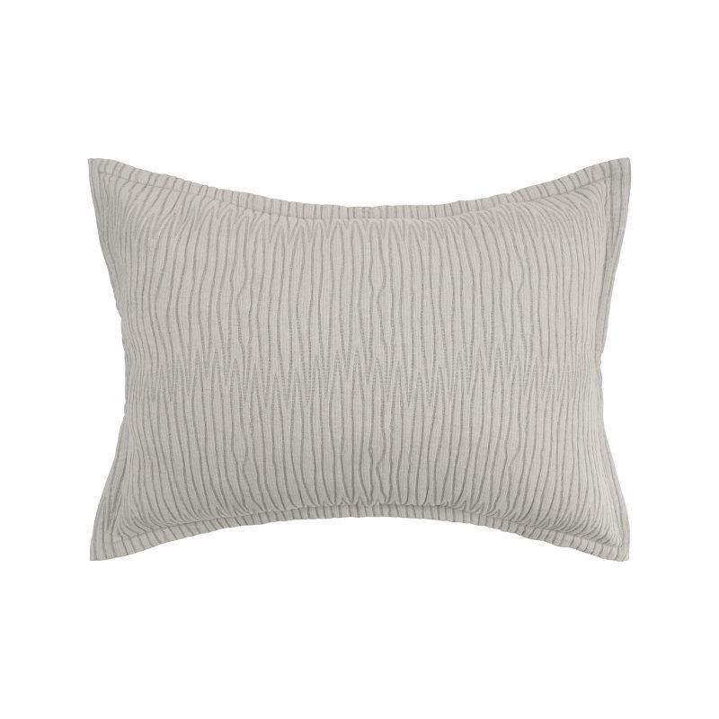 Simone Ash Cotton Standard Sham in Smoky Gray