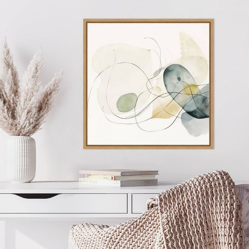 Sylvie Maple Framed Watercolor Abstract Canvas Art Print, 22"