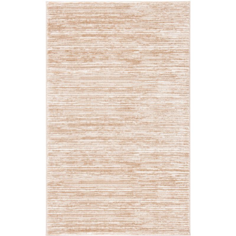 Cream Flat Woven Round Synthetic Area Rug, 2' x 3'