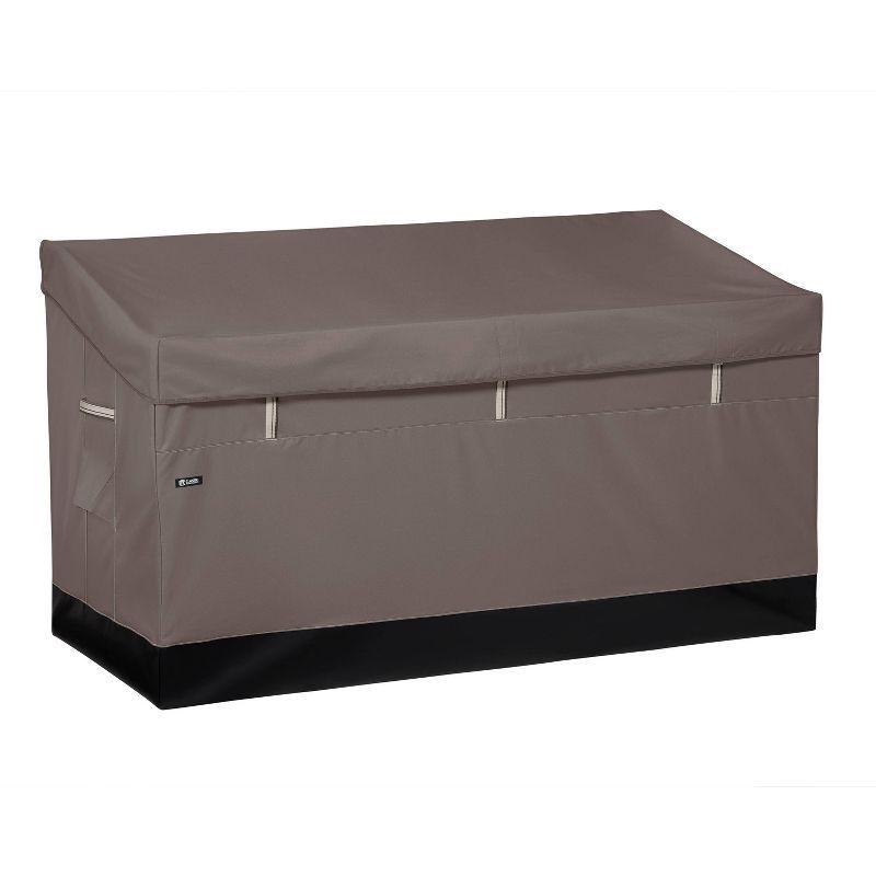 Taupe and Black 162 Gallon Weatherproof Plastic Deck Box