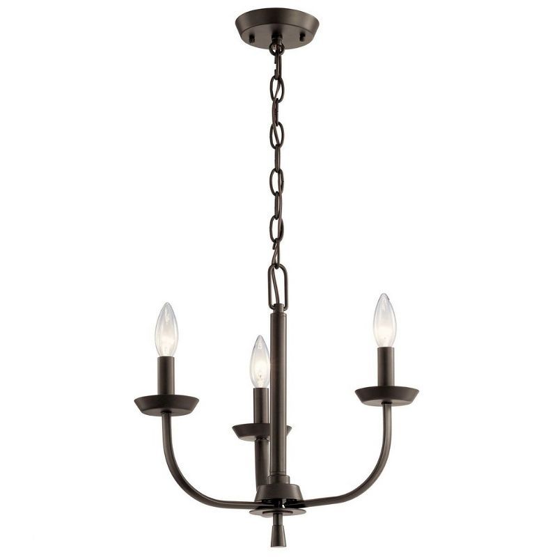 Olde Bronze Mini 3-Light Candle Chandelier