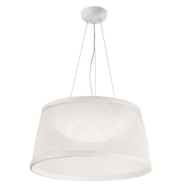 Bahama White Drum LED Indoor/Outdoor Pendant Light