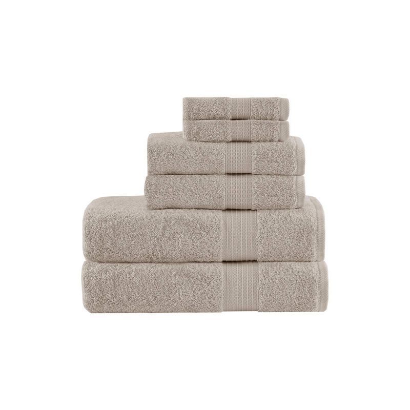 Organic Cotton Beige 6-Piece Bath Towel Set