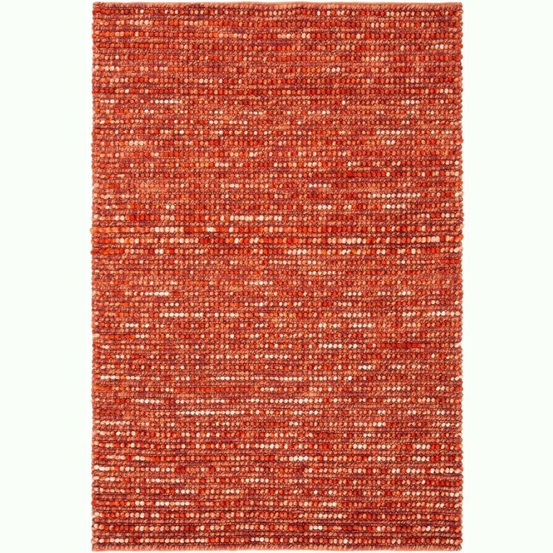 Rustic Rust & Multi 4' x 6' Hand-Knotted Wool Blend Area Rug