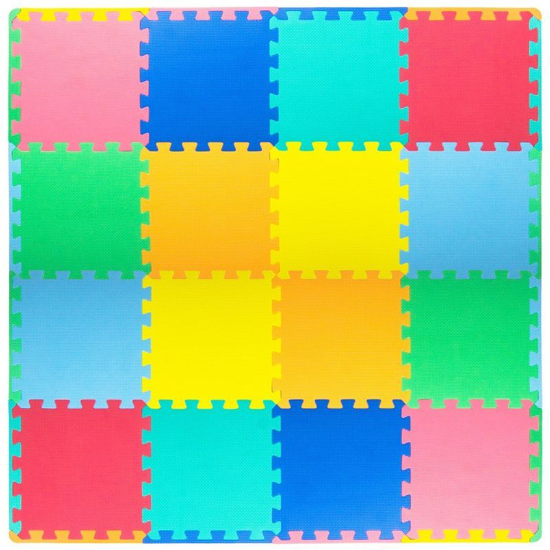 ProSource Multicolor EVA Foam Kids Play Mat, 48" x 48"