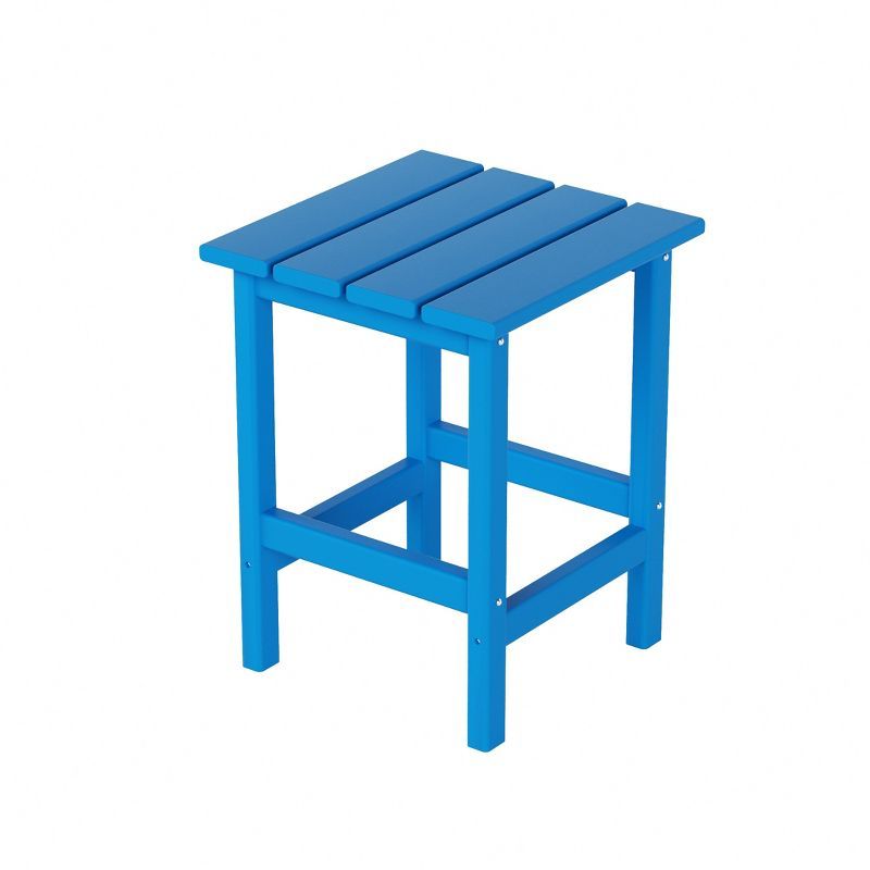 Pacific Blue Square HDPE Adirondack Side Table