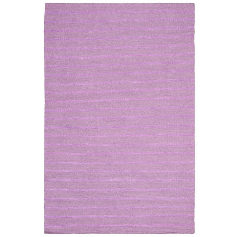 Lavender Geometric Flat Woven Wool Area Rug, 3' x 5'