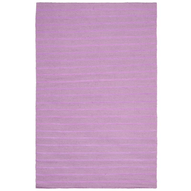 Lavender Geometric Flat Woven Wool Area Rug, 3' x 5'