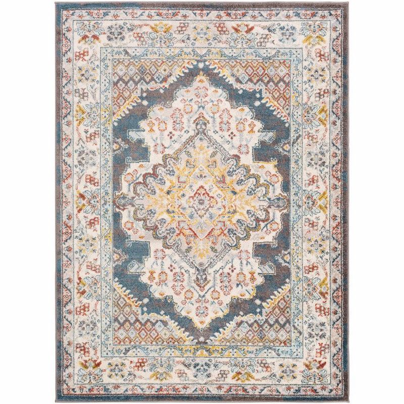 Var Traditional Multicolor Polypropylene Area Rug 5'3" x 7'3"