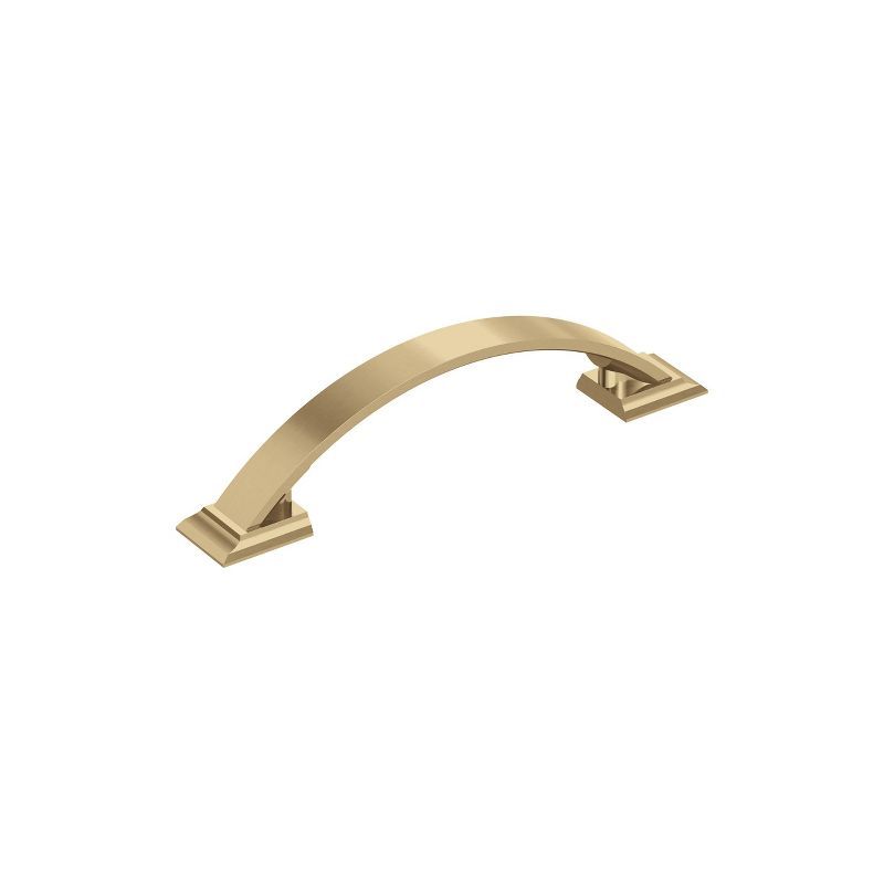 Champagne Bronze 3-3/4 inch Polished Cabinet Pull with Mounting Hardware