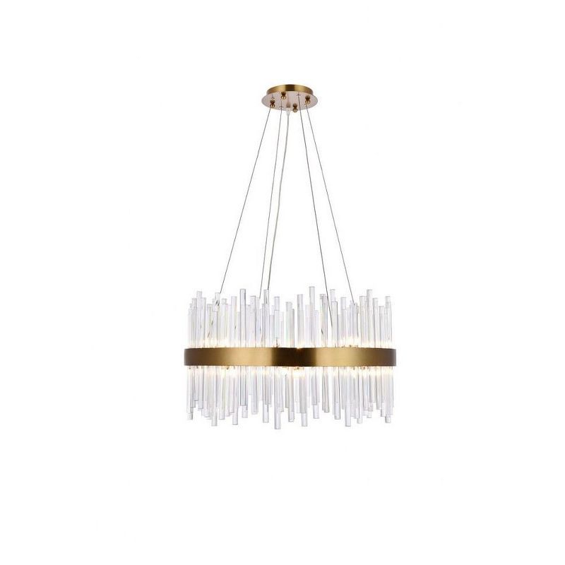 Dallas 16-Light Gold Chandelier with Clear Crystal Rods