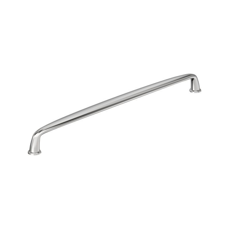 Polished Chrome 12-5/8" Modern Bar Cabinet Pull