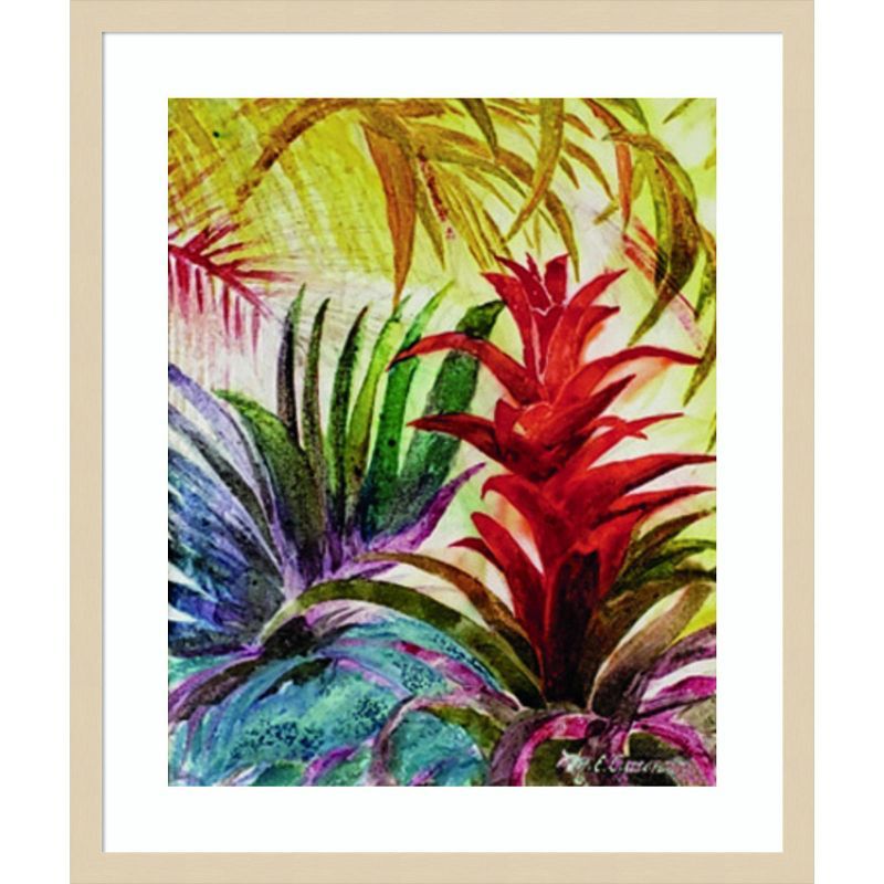 Tropic Botanicals VI Framed Graphic Art Print in Natural Wood