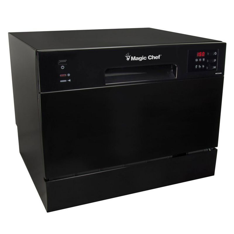 Magic Chef Black Energy Star Countertop Portable Dishwasher