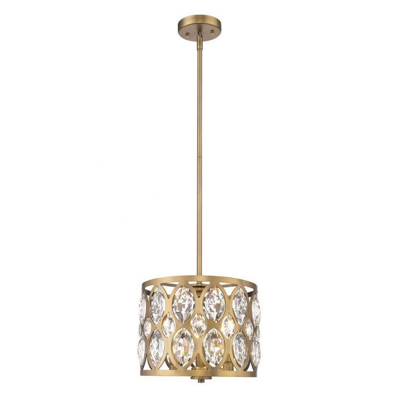 Heirloom Brass Crystal-Inspired 3-Light Chandelier