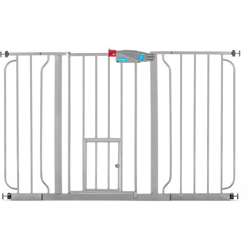 Platinum Extra Wide Metal Pet Gate with Small Door