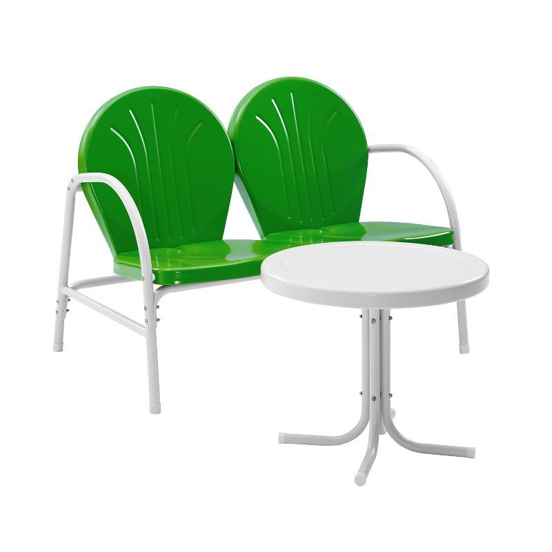 Griffith Green Metal 2-Piece Outdoor Loveseat Set