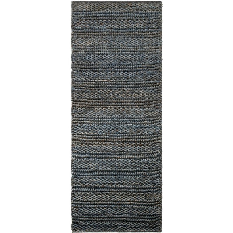 Handmade Gray Jute Runner Rug 2'3" x 10'