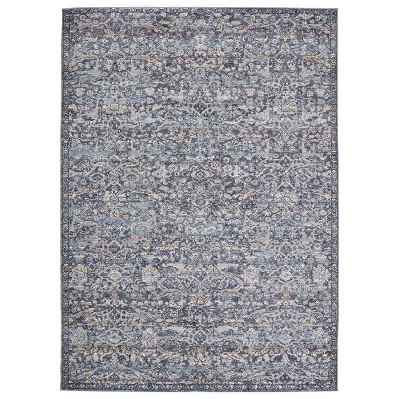 115" Gray Tufted Handmade Reversible Synthetic Rug