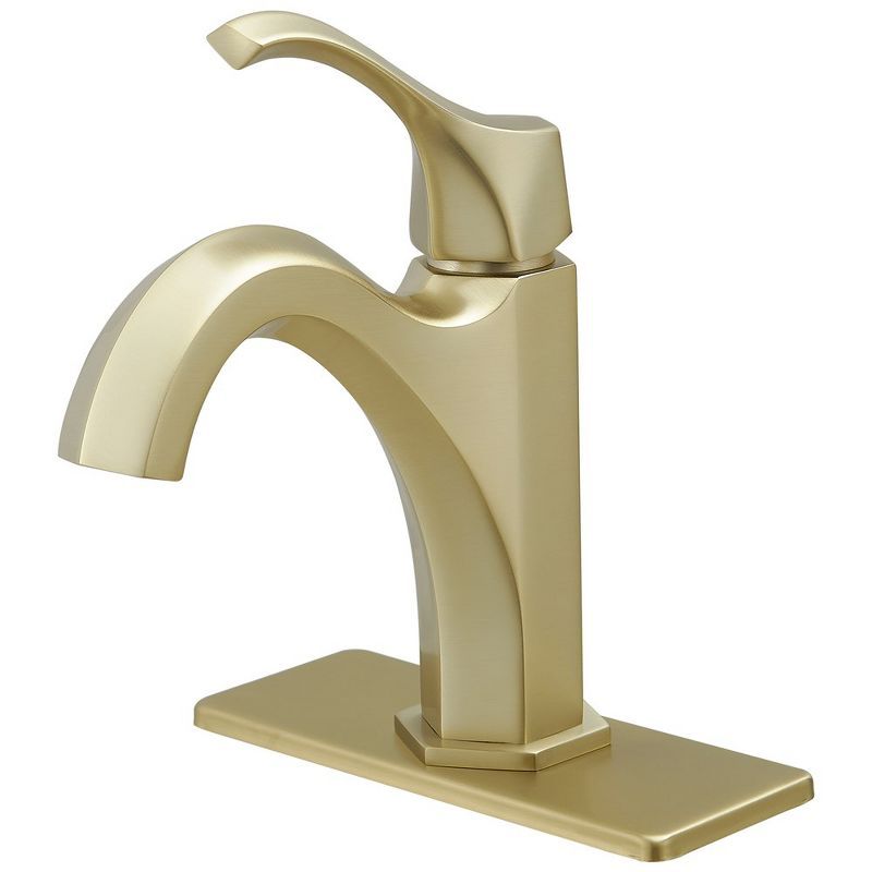 Brushed Gold Single-Handle Modern Bathroom Faucet