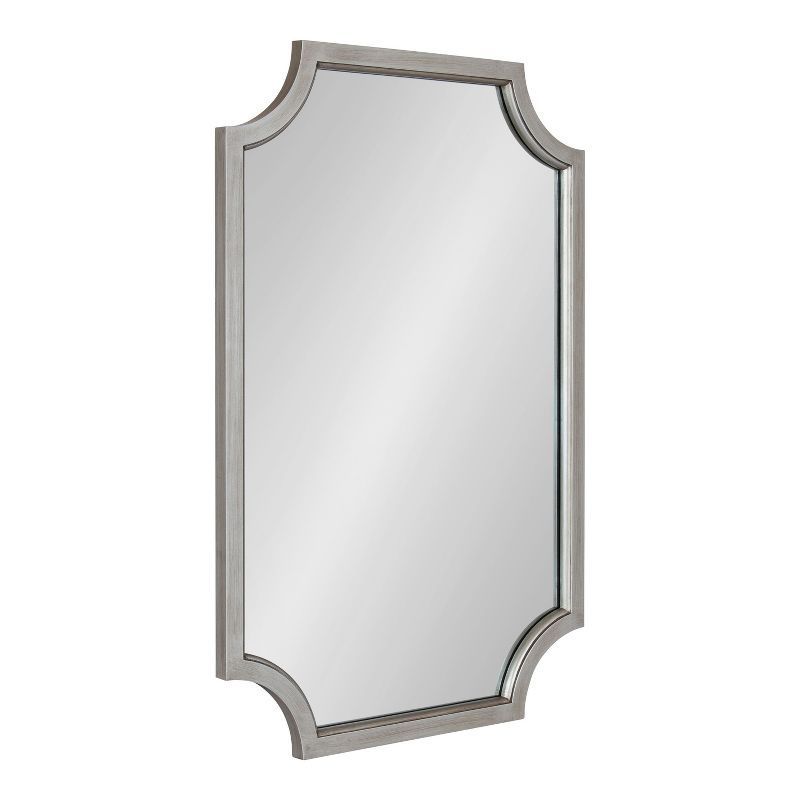 Hogan 24x36 Antique Silver Wood Framed Decorative Wall Mirror