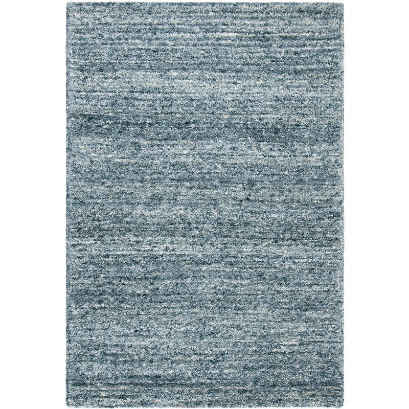 Hand-Tufted Artisan Blue Wool Rug 4' x 6'