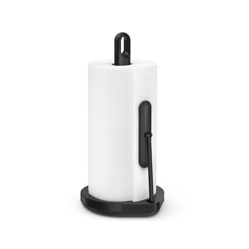 Matte Black Steel Tension Arm Paper Towel Holder