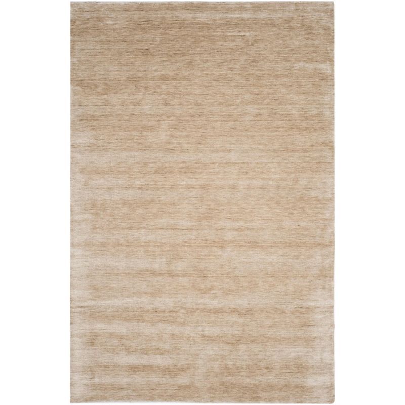 Sandstone 6' x 9' Hand-Knotted Wool and Viscose Area Rug