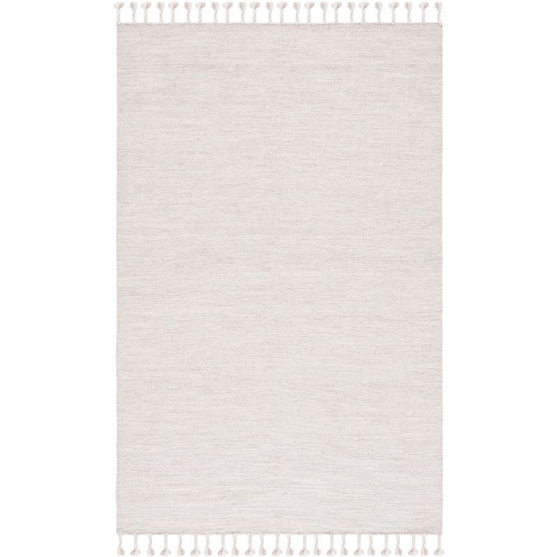 Gray Flat Woven Handmade Wool 8' x 10' Area Rug