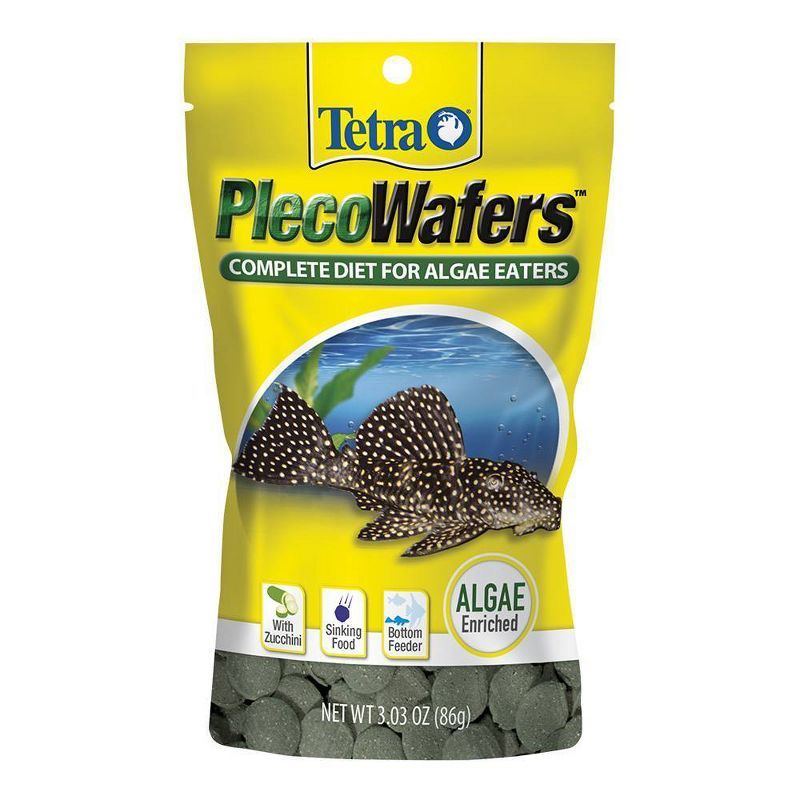 Tetra PlecoWafers Nutritionally Balanced Algae Fish Food, 3.03 oz