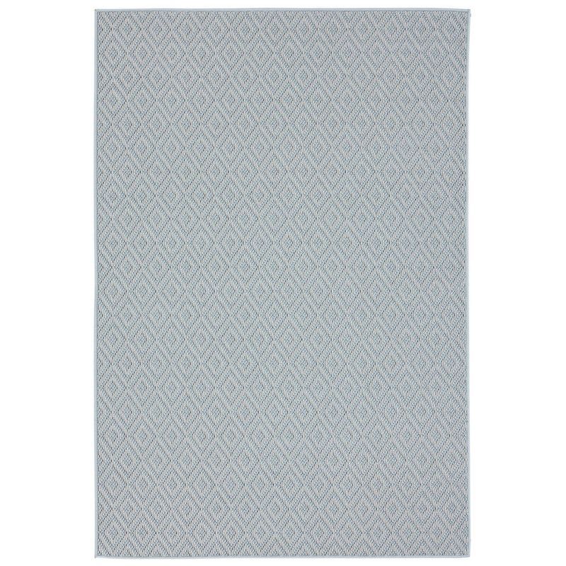 Tripoli Lydia Blue and Cream Diamond Indoor/Outdoor Rug 6' x 9'