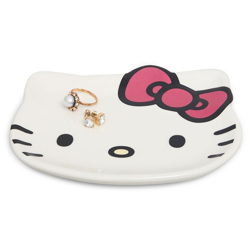 Hello Kitty Ceramic White and Pink Trinket Tray